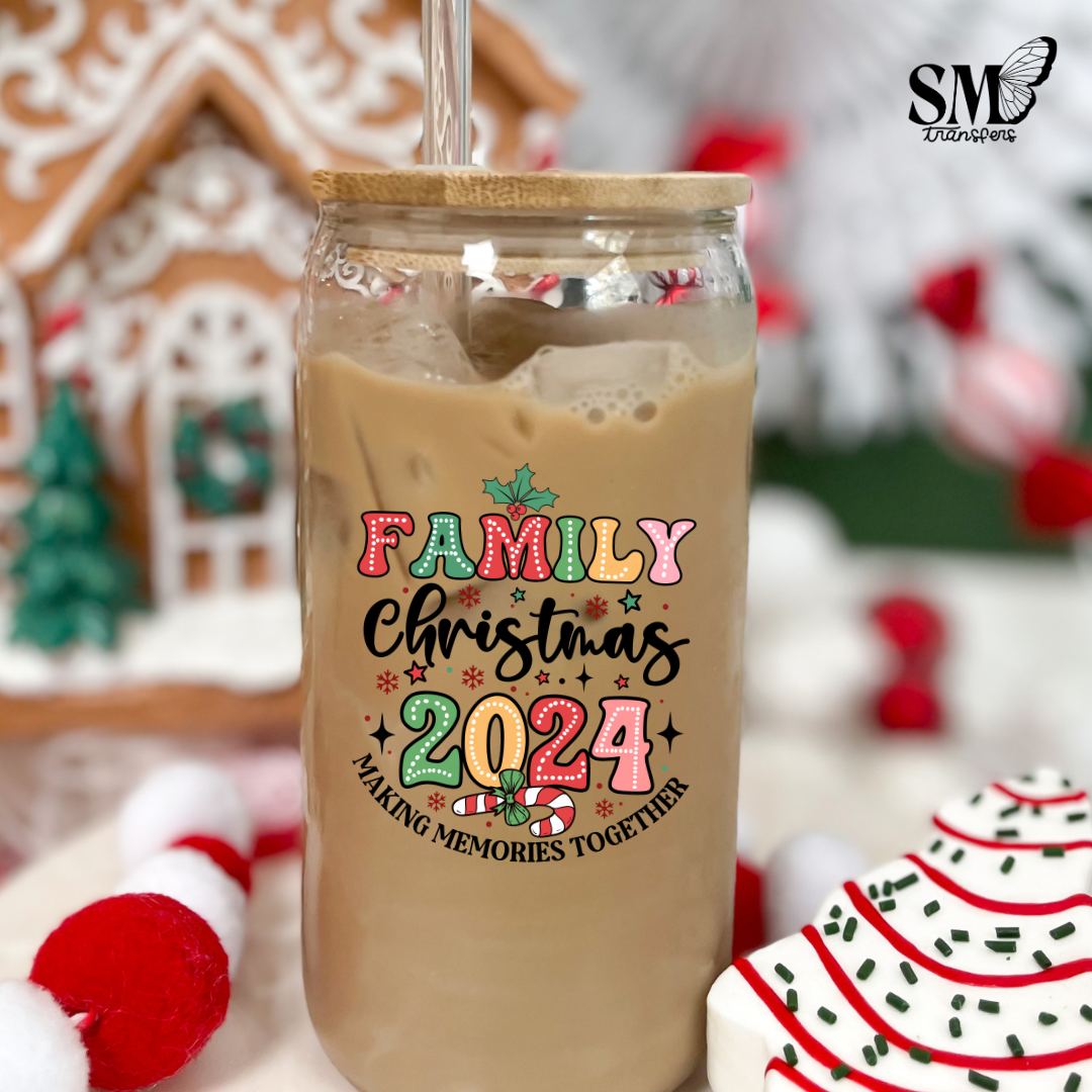 Family christmas 2024 cup decal