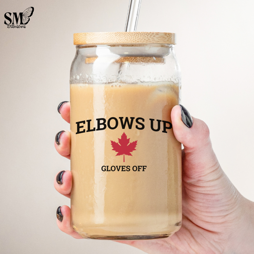 Elbows Up Gloves Off- Cup Decal