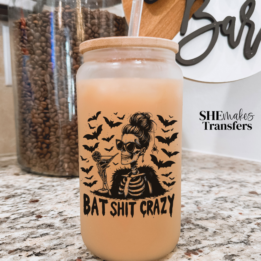 Batshit crazy cup decal