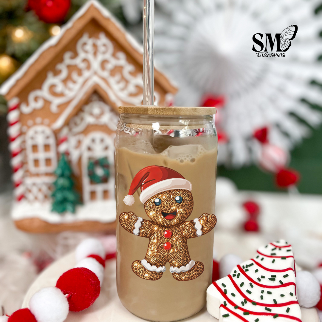 Gingerbread man Christmas Cup Decal