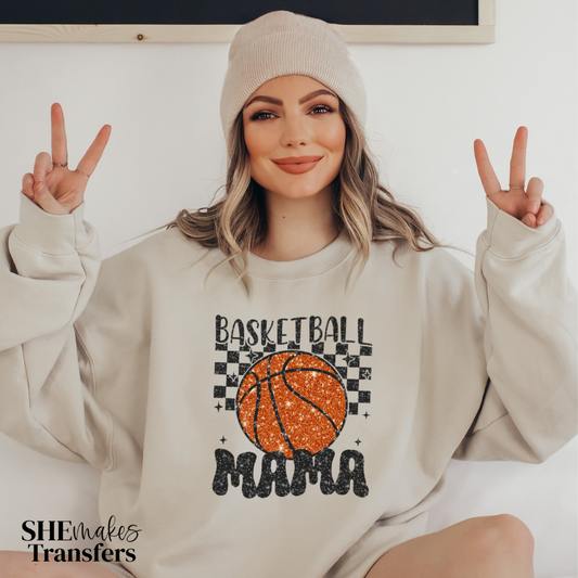 Basketball Mama Faux Glitter