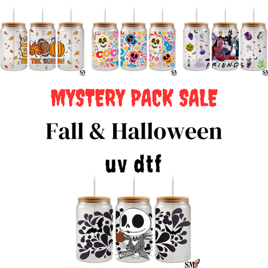 Fall + Halloween Mystery Pack (5 UV DTF)