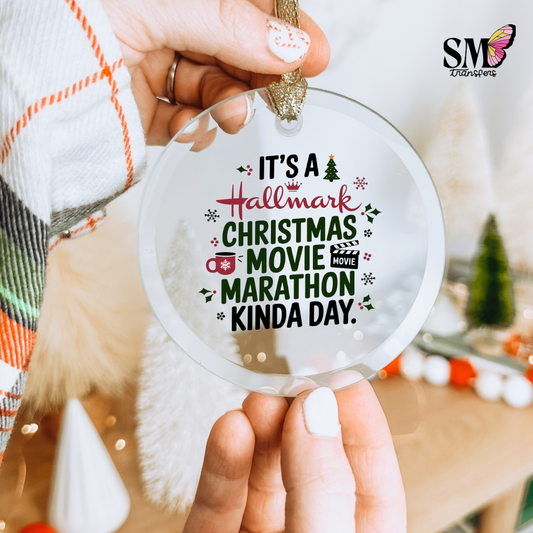 Christmas movie marathon kinda day - ornament decal