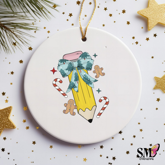 Christmas pencil - ornament decal