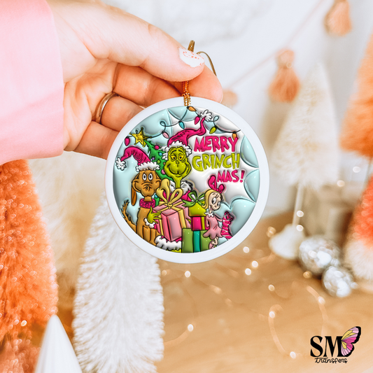 Merry grinchmas - ornament decal