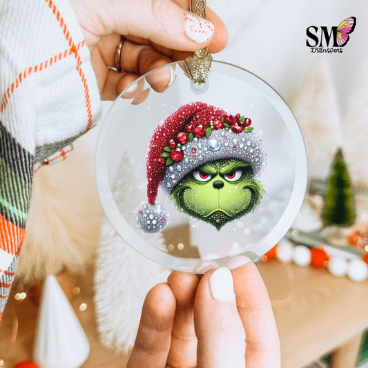 Sparkly green guy - ornament decal