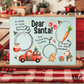 Watercolour Dear Santa Red Truck - Rectangular Santa Tray Decal