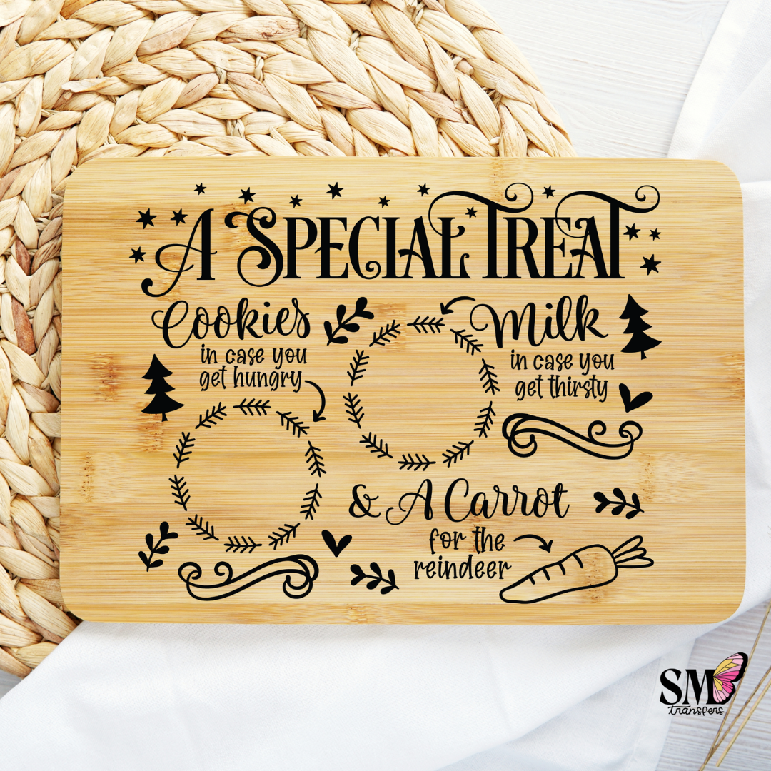 Treats for Santa Rectangular Decal - A Special Treat