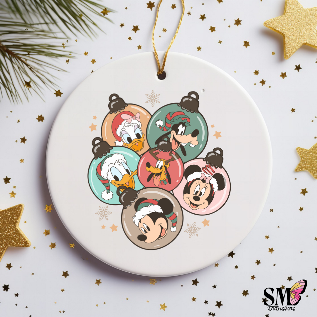 Friends christmas ornament decal