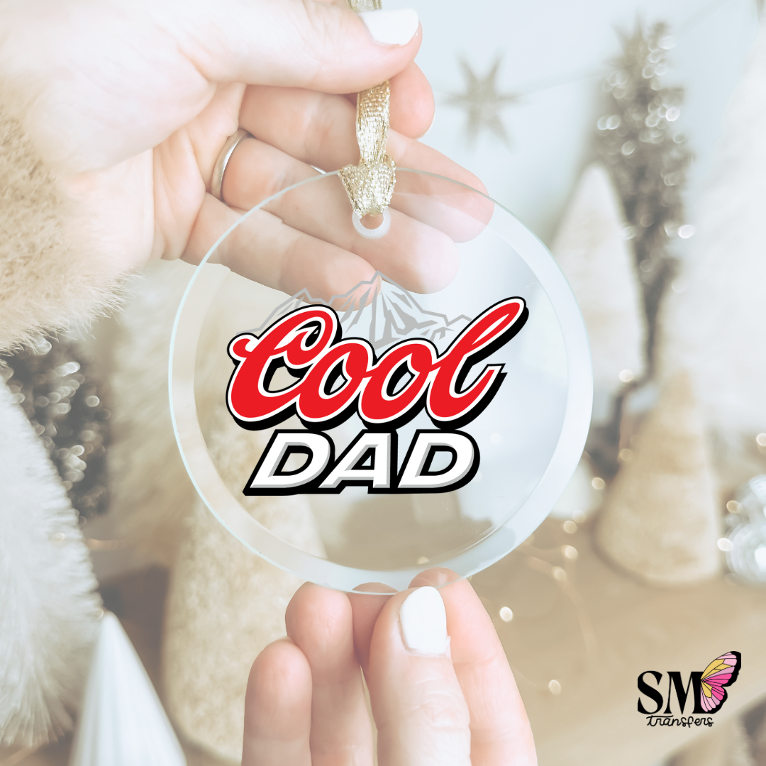 Cool dad ornament decal