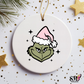 Cranky santa ornament decal