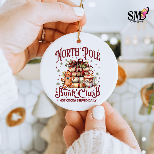 North Pole Book Club - Ornament Decal