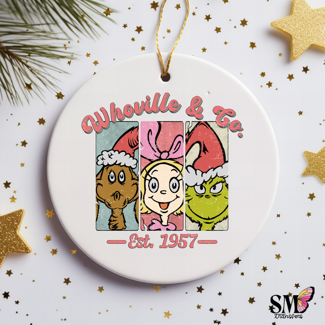 Famous Christmas characters ornament decal