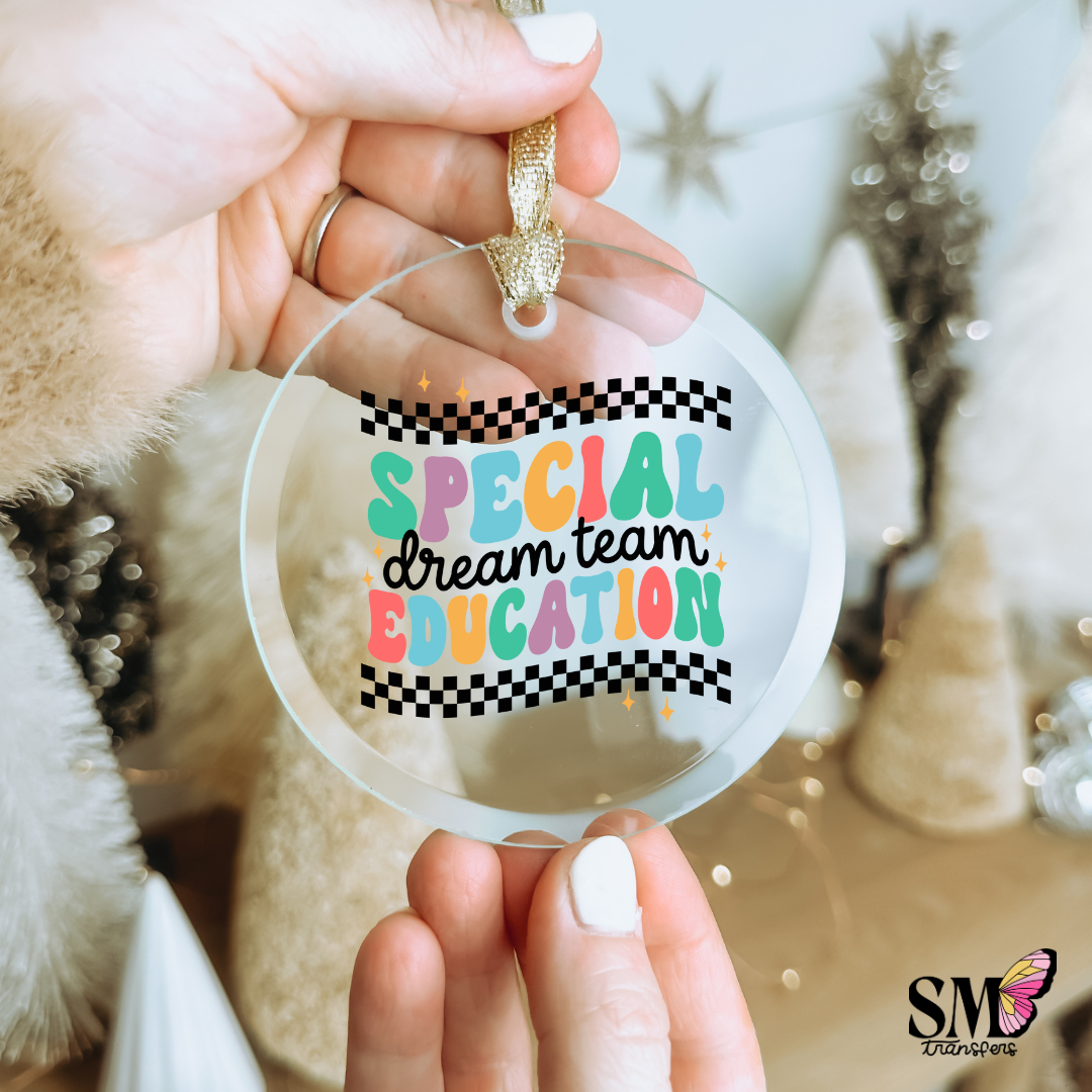 Special education dream team ornament decal