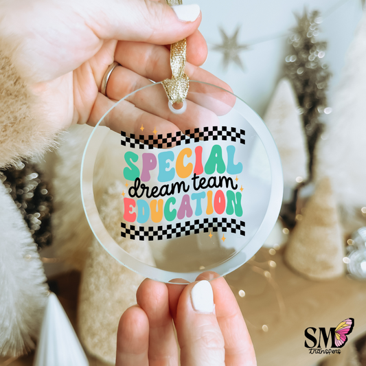 Special education dream team ornament decal